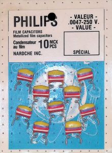 PHILIPS FILM CAPACITORS .0047-250V