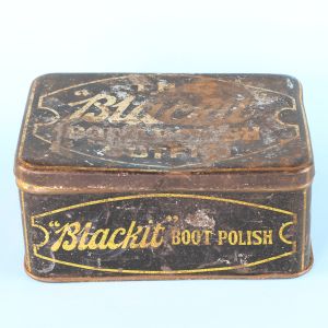 Vintage Blackit Boot Polish Tin Box – Classic Advertising Collectible