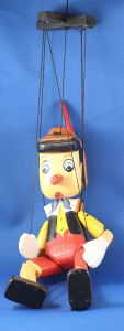 Vintage Pinocchio Marionette - Hand Carved and Painted